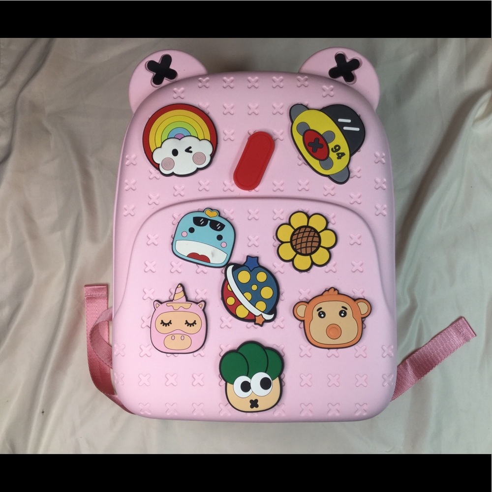 Kid’s Pink EVA DIY Decoration Tide Backpack NEW